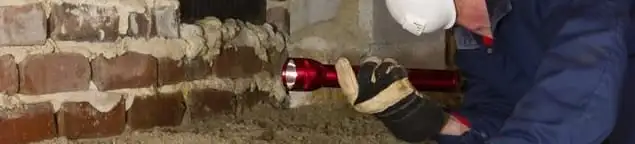 Pest control technician inspecting a crawl space for ant activity and entry points in Chula Vista, CA