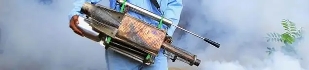 Fumigation technician using a fogger for deep pest treatment in Chula Vista, CA